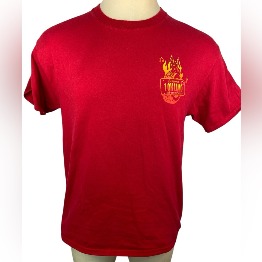 Disney Red Tee with Flaming Graphic Men’s Large